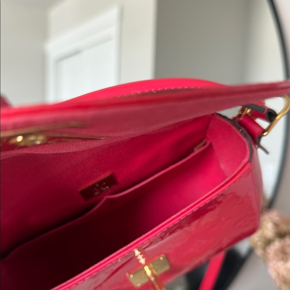 Louis Vuitton Pasadena Handbag Red AUTHENTIC #SR2156 - Picture 10 of 15